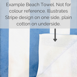 Beach Towel – Charcoal Brown & White Stripe