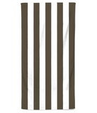 Beach Towel – Charcoal Brown & White Stripe