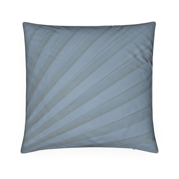 Luxury Velvet Cushion - Palm Leaf - Blue