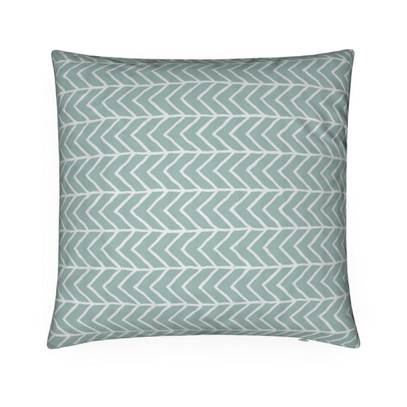 Luxury Herringbone Cushion - Ethnic Pattern - Blue & White