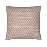 Luxury Herringbone Cushion - Ethnic Pattern - Pink & White