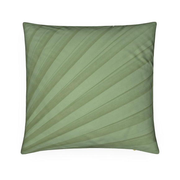Luxury Velvet Cushion - Palm Leaf - Green