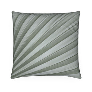 Luxury Velvet Cushion - Palm Leaf - Grey