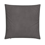 Luxury Velvet Cushion - Palm Leaf - Grey