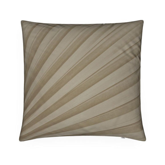Luxury Velvet Cushion - Palm Leaf - Mink