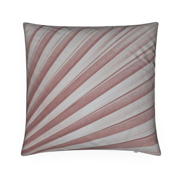 Luxury Velvet Cushion - Palm Leaf - Pink