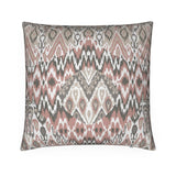 Luxury Velvet Cushion - Vintage Pattern - Pink & Grey