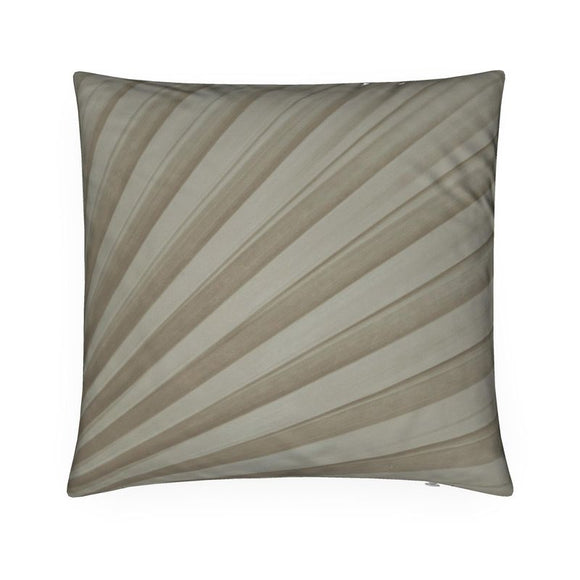 Luxury Velvet Cushion - Palm Leaf - Platinum