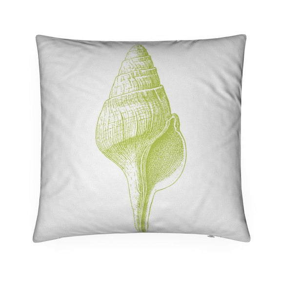 Luxury Twill Cushion – Spindle Shell – Lime Green on White