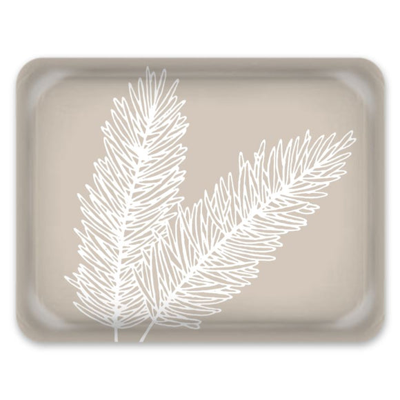 Tray – Large – Spruce – White on Taupe