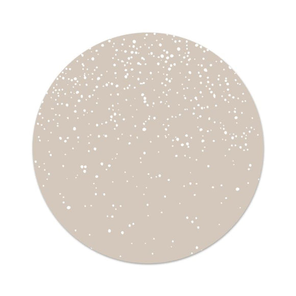 Serving Platter – Snow – White on Taupe