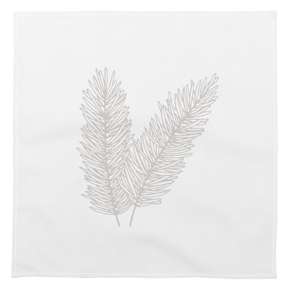 Napkins – Set of 6 – Spruce – Grey on White