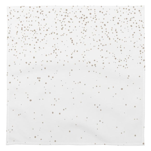 Napkins – Set of 6 – Snow – Taupe on White