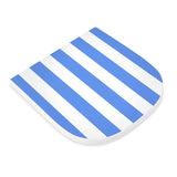Seat Pad - Cornflower Blue & Warm White Stripe