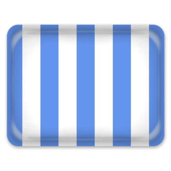 Tray - Large - Cornflower Blue & White Stripe