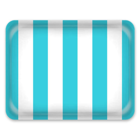 Tray - Large - Caribbean Blue & White Stripe