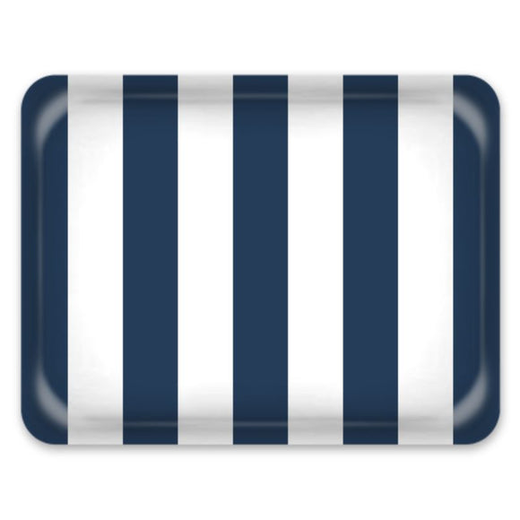 Tray - Large - French Navy Blue & White Stripe