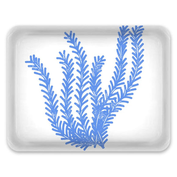 Tray - Large - Seagrass - Cornflower Blue on White