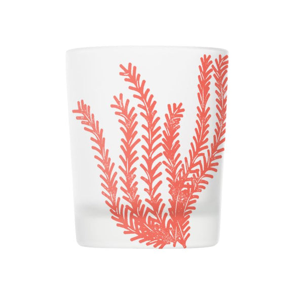 Votives - Set of 3 - Seagrass Pattern (3 Colours) on Frosted Glass