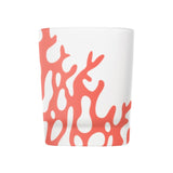 Votives - Set of 3 - Abstract coral design - Coral & Taupe and White