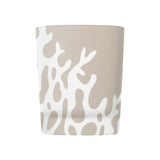 Votives - Set of 3 - Abstract coral design - Coral & Taupe and White