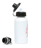 Gym / Sports Water Bottle - 400ml – Aluminium – Branch Coral – Coral on White