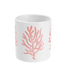 Ceramic Mug - 310ml | 11oz – Branch Coral – Coral on White