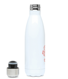 Thermal Drinks Bottle – 500ml – Stainless Steel - Pillar Coral - Coral on White