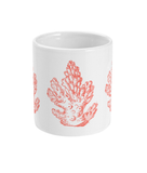 Ceramic Mug - 310ml | 11oz – Pillar Coral – Coral on White
