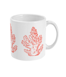 Ceramic Mug - 310ml | 11oz – Pillar Coral – Coral on White