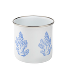 Enamel Mug - 310ml | 11oz – Pillar Coral – Cornflower Blue on White