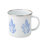 Enamel Mug - 310ml | 11oz – Pillar Coral – Cornflower Blue on White