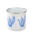 Enamel Mug - 310ml | 11oz – Seagrass – Cornflower Blue on White