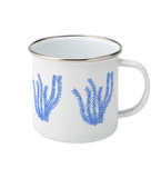 Enamel Mug - 310ml | 11oz – Seagrass – Cornflower Blue on White