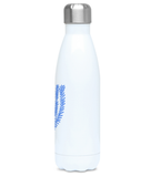 Thermal Drinks Bottle – 500ml – Stainless Steel - Seagrass – Cornflower Blue on White